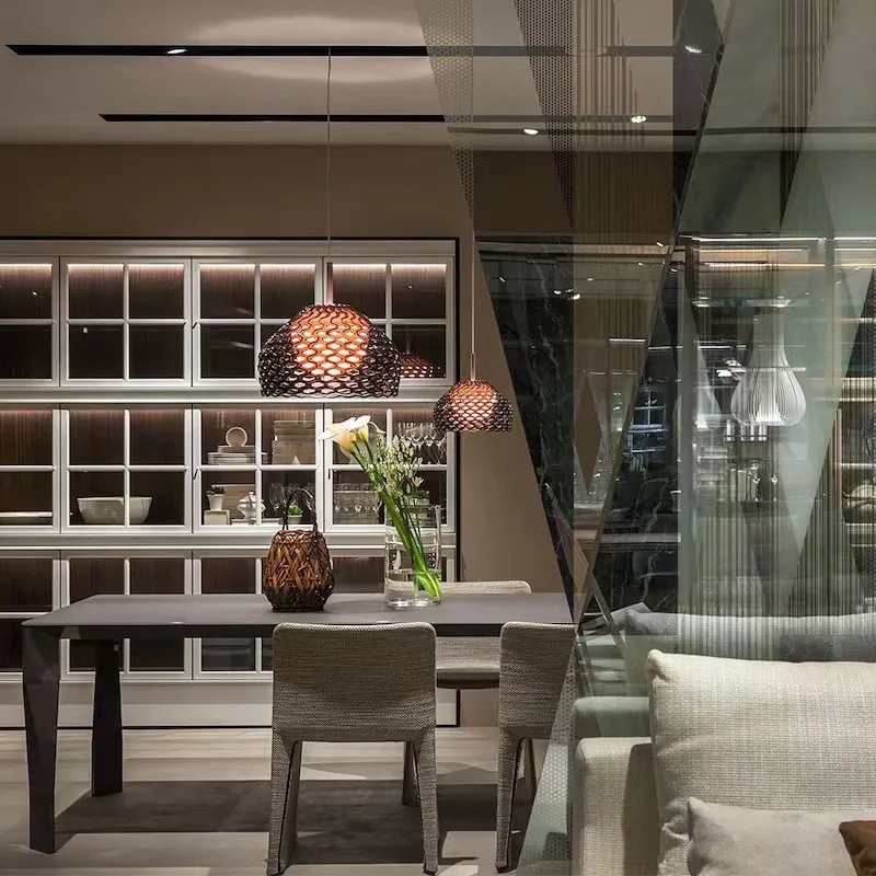 Italy Design Pendan Lamp Hollow out Suspension Ceiling Light Hanging for Living Dining Room Kitchen Island - Image 3