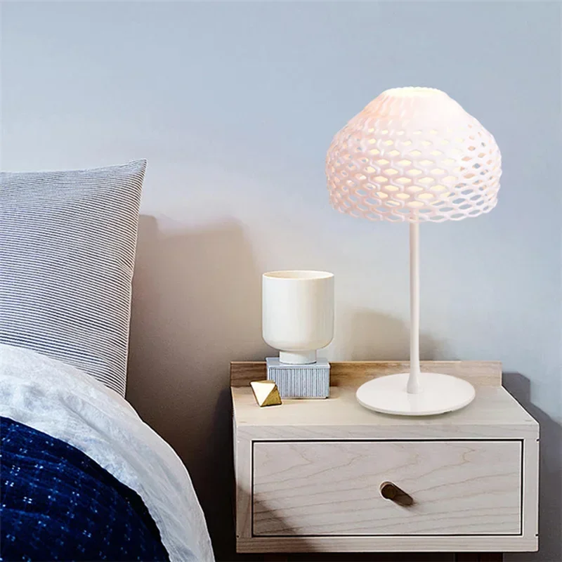Italy Design Table Lamps Modern Hollow Lampshade Desk Light for Bedroom Living Room - Image 3