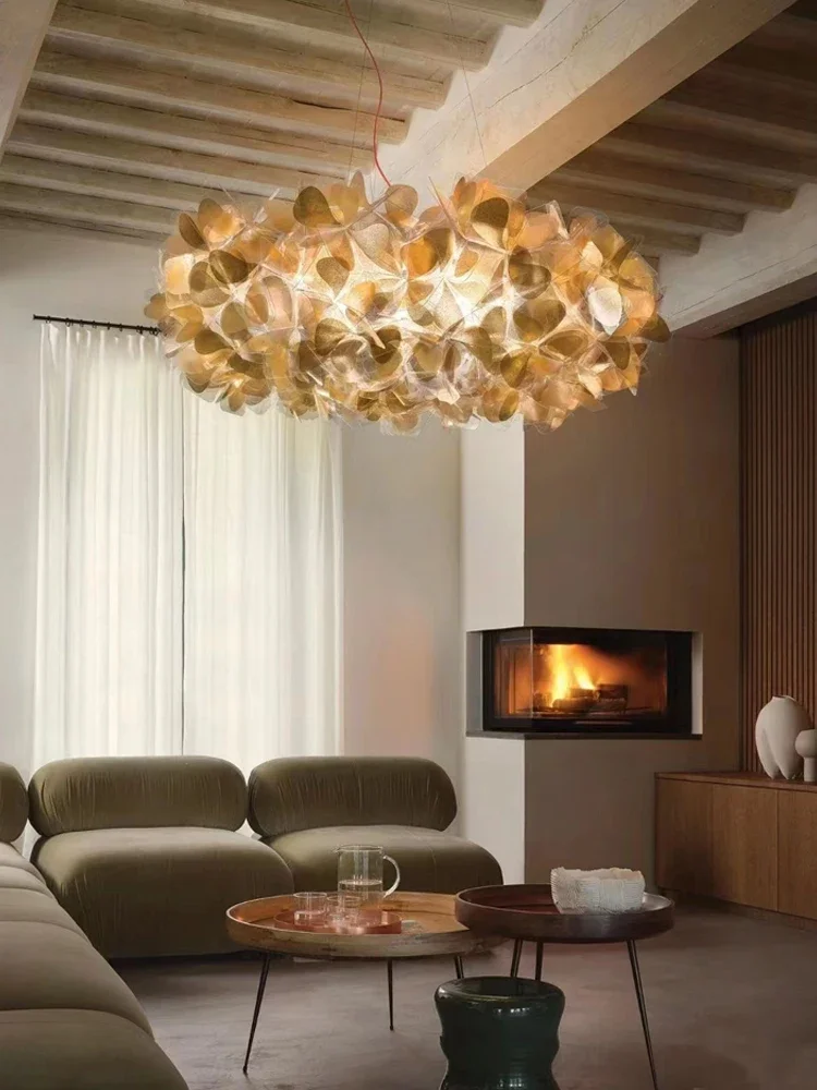 Italy Petal Lustre Led Chandelier Ceiling Pendant Lamps Suspension Hanging Light Fixture Indoor - Image 3