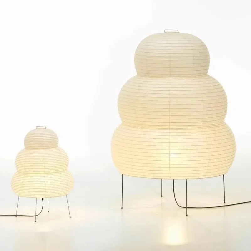 Japanese-style LED Rice Paper Table Lamp, Noguchi Three-tone Light Eye Protection Japanese Lamp, Living Room, Hotel Bedroom, Bed - Image 3