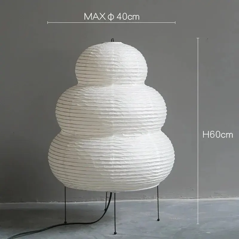 Japanese-style LED Rice Paper Table Lamp, Noguchi Three-tone Light Eye Protection Japanese Lamp, Living Room, Hotel Bedroom, Bed - Image 4