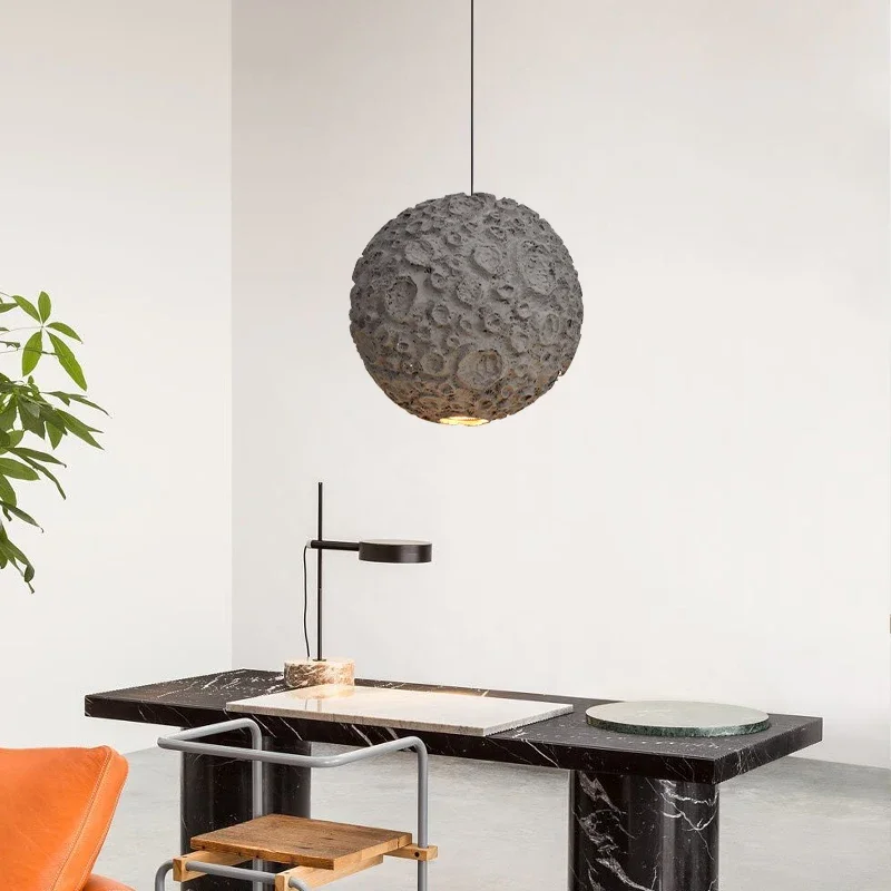 Japanese Wabi Sabi Style Chandelier Living Room Lamp Dining Room Coffe Store Planet Designer Grey Pendant Lamps Loft Decor Light - Image 3