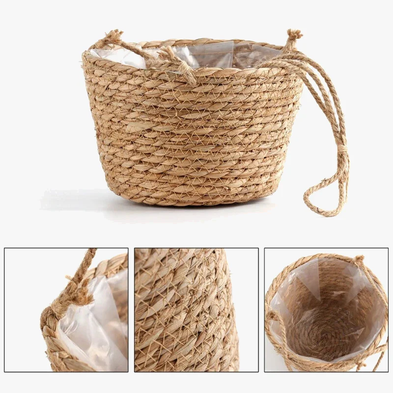 jardinière suspendue en macramé panier de rangement pour plantes d'intérieur extérieur - Image 3