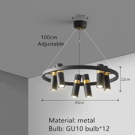 Kitchen Island Hanging Spotlight Living Room Pendant Lamp Ceiling Chandelier Suspension - Image 7