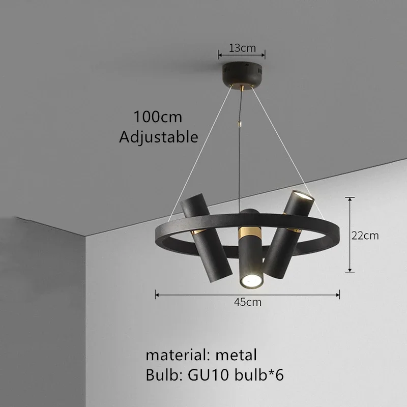 Kitchen Island Hanging Spotlight Living Room Pendant Lamp Ceiling Chandelier Suspension - Image 8