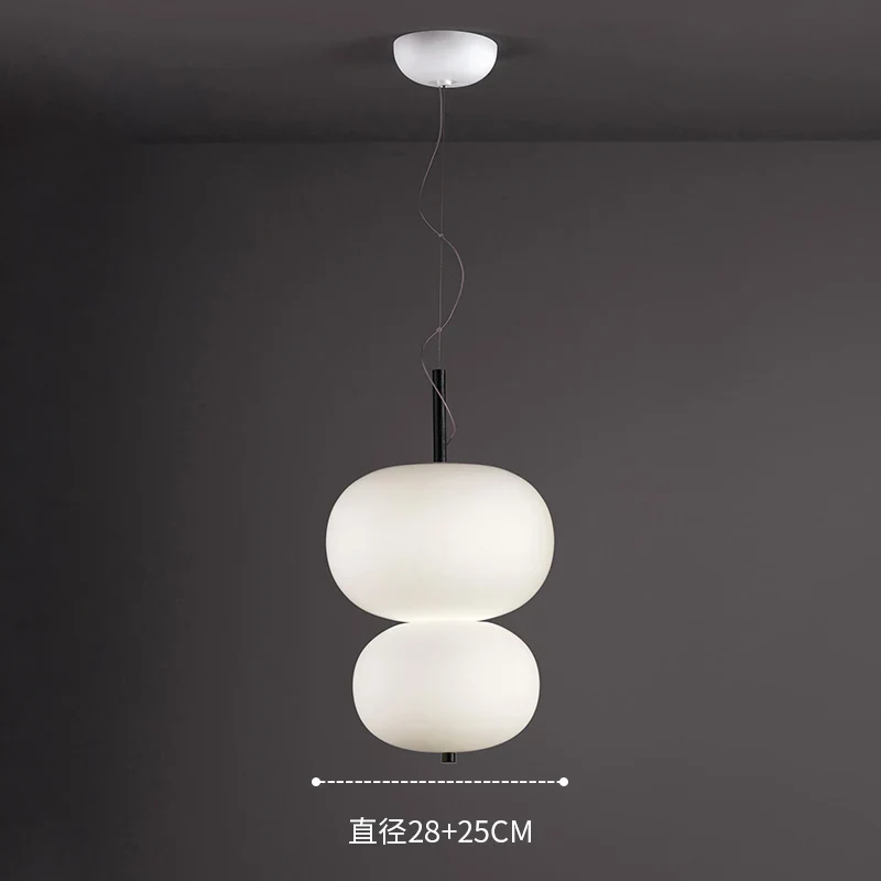 Kobuc Design nordique salon suspension avec grande boule ronde abat-jour en verre créatif bois lustre salle à manger chevet - Image 11