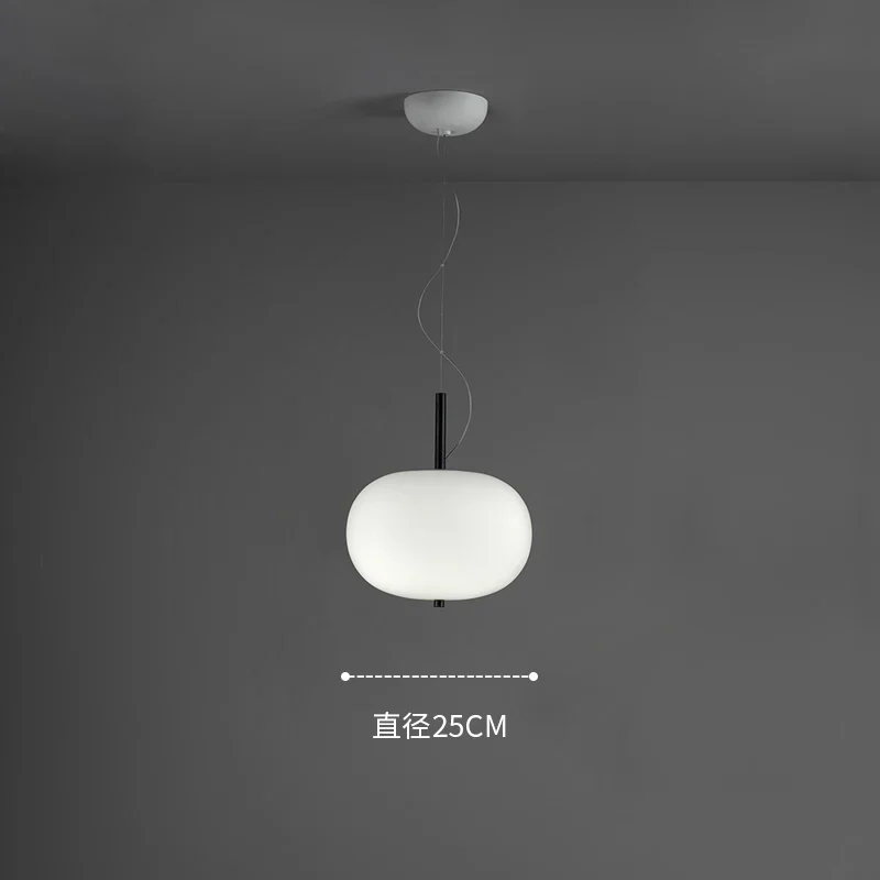Kobuc Design nordique salon suspension avec grande boule ronde abat-jour en verre créatif bois lustre salle à manger chevet - Image 7