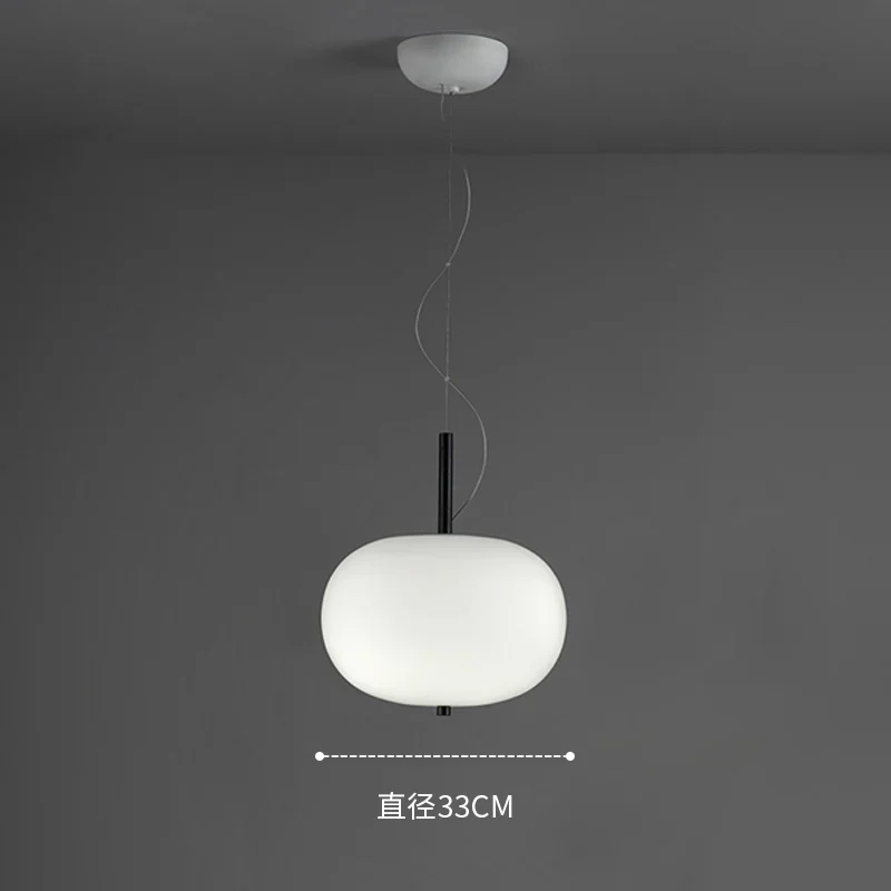 Kobuc Design nordique salon suspension avec grande boule ronde abat-jour en verre créatif bois lustre salle à manger chevet - Image 9
