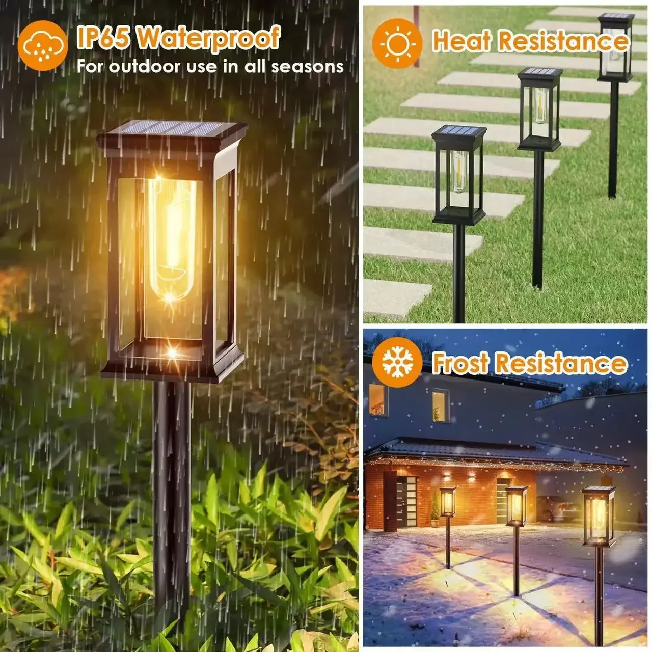 La voie solaire allume la lampe solaire extérieure de jardin de voie imperméabilisent les lumières de paysage allée de passerelle pelouse Patio jardin décoratif - Image 5
