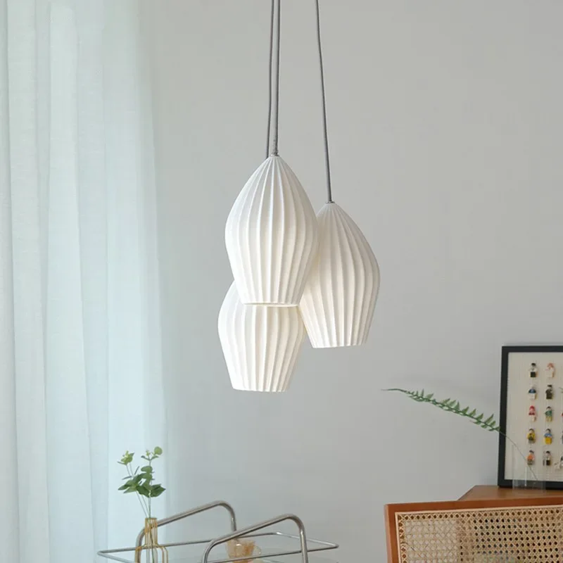 Lamp 3/5 Light Mid Century Pendant Lighting Kitchen Island White Ceramic Cluster Pendant Lights Small Milk Chandelier Vintage - Image 6