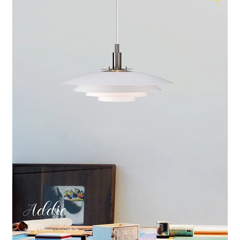 Lamp Mid Century Pendant Light Creative Modern Gradient White Red UFO Adjustable Light Fixture Dining Room Kitchen chandeliers - Image 2