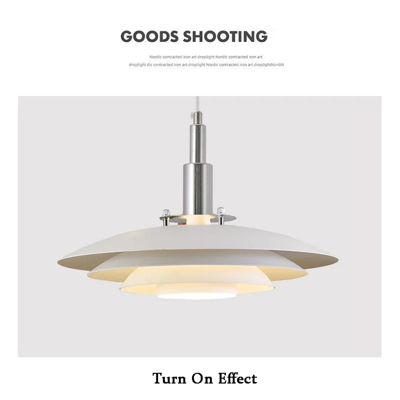 Lamp Mid Century Pendant Light Creative Modern Gradient White Red UFO Adjustable Light Fixture Dining Room Kitchen chandeliers - Image 3