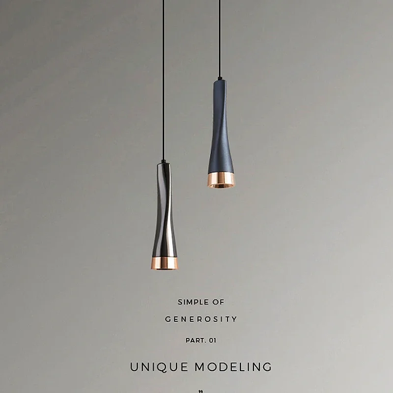 Lamp Modern Bedside Lights Elegant Aluminum Light Fixtures Adjustable Mini Metal Ceiling Lights For Kitchen Island Dining Room - Image 2