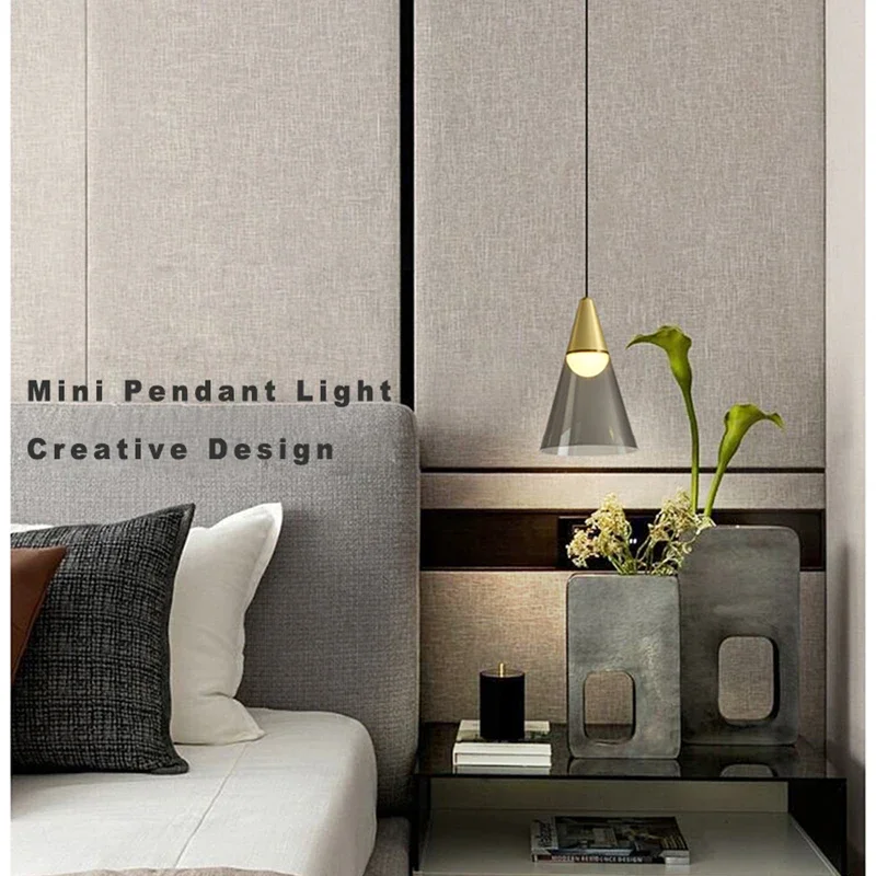 Lamp Modern Pendant Light, 1-Light Gold LED Pendant Light Fixture For Kitchen Island Bedroom Hallway Dining Room Living Room Ca - Image 5