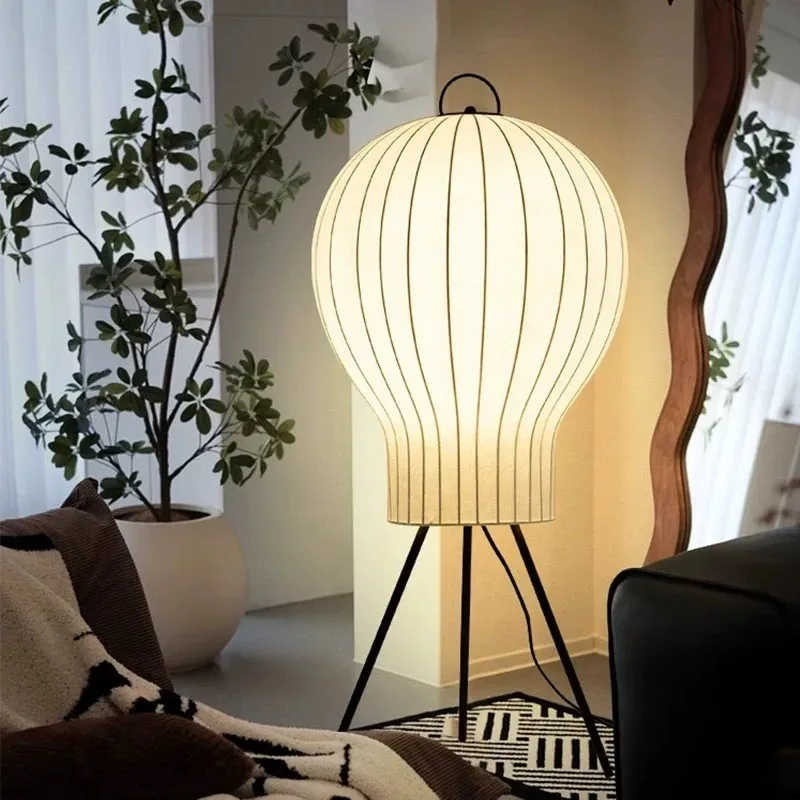 lampadaire en soie japonaise design wabi sabi pour décoration intérieure créative - Image 4