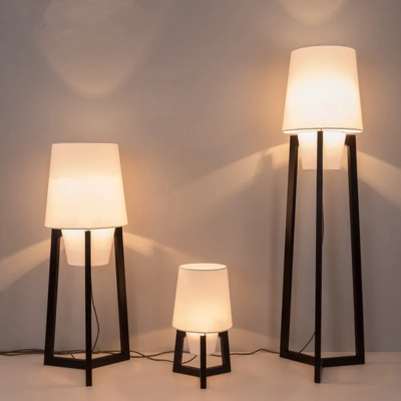 lampadaire en tissu japonais design rétro pour intérieur moderne - Image 2
