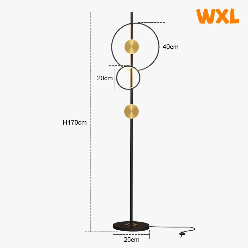 lampadaire led art déco moderne en métal pour intérieur décoratif - Image 7