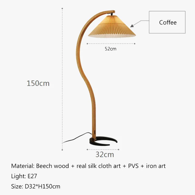 Lampadaire LED en bois massif au design nordique moderne - Image 7
