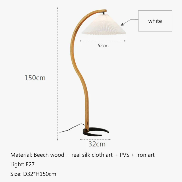 Lampadaire LED en bois massif au design nordique moderne - Image 9