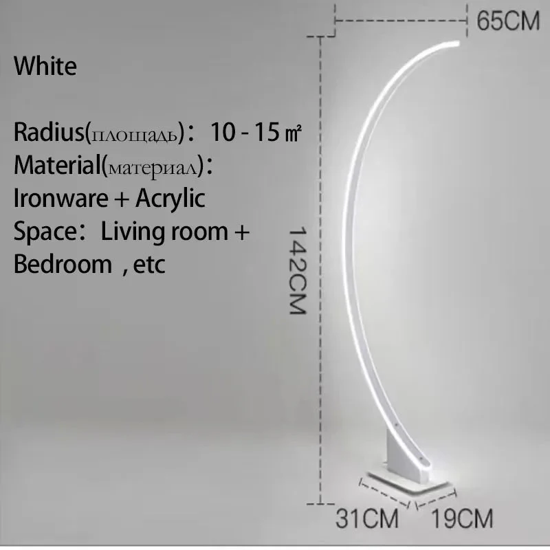 Lampadaire Led en forme d'arc nordique - Image 7