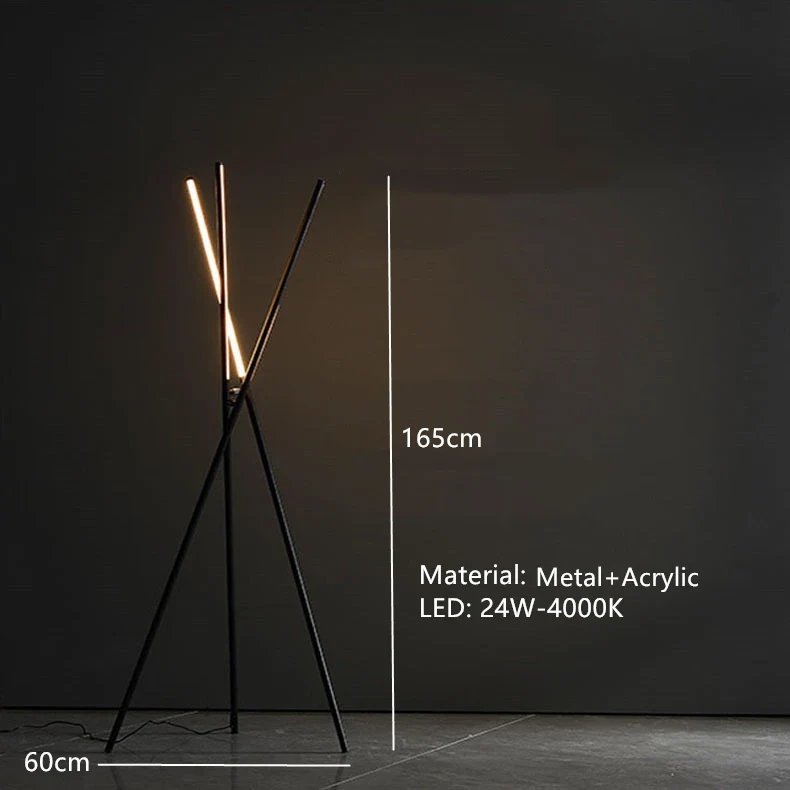 Lampadaire LED minimaliste et créatif en aluminium - Image 8