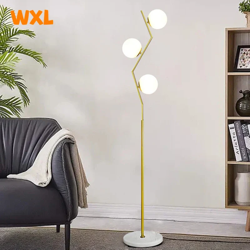 lampadaire led moderne en fer et verre nordique pour décoration intérieure - Image 6