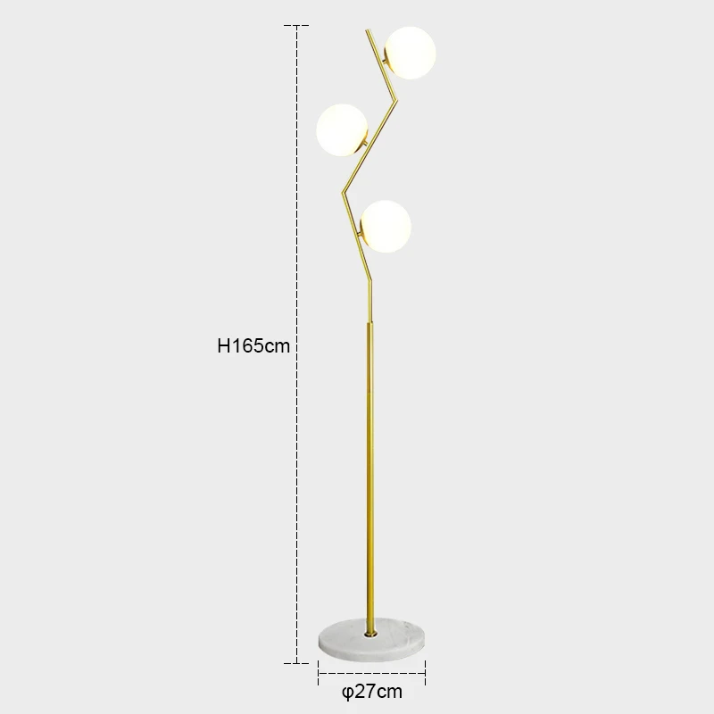 lampadaire led moderne en fer et verre nordique pour décoration intérieure - Image 7