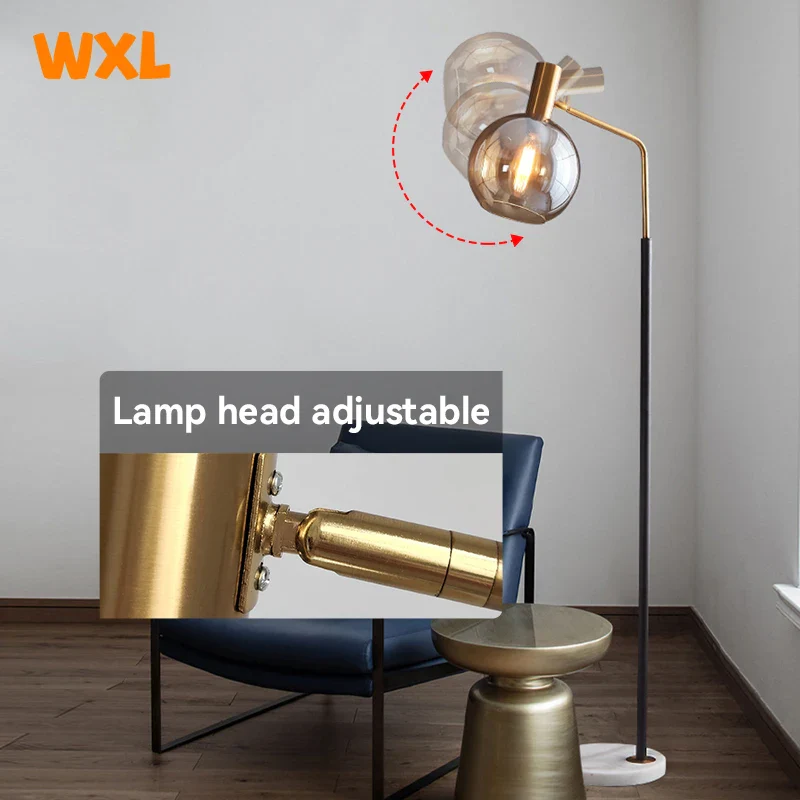 lampadaire led moderne en marbre avec éclairage réglable - Image 4