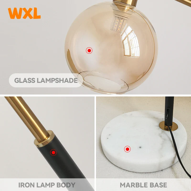 lampadaire led moderne en marbre avec éclairage réglable - Image 6