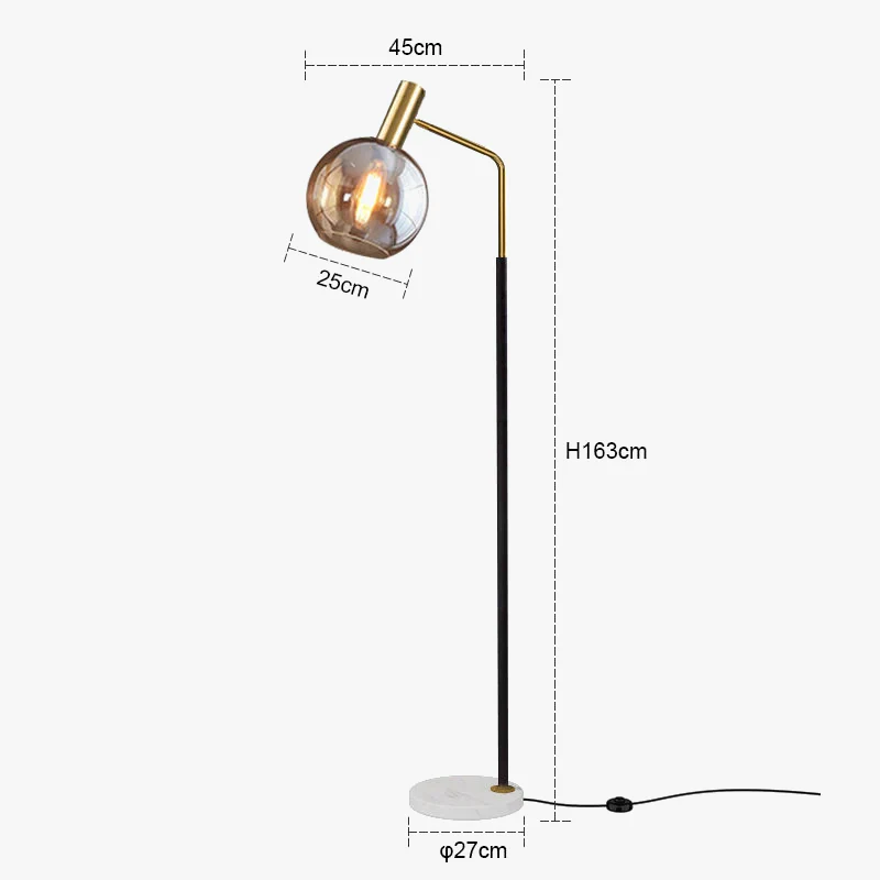 lampadaire led moderne en marbre avec éclairage réglable - Image 8