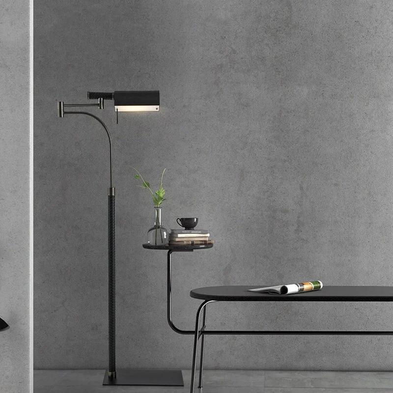 Lampadaire Led post-moderne en cuir de Style américain - Image 3