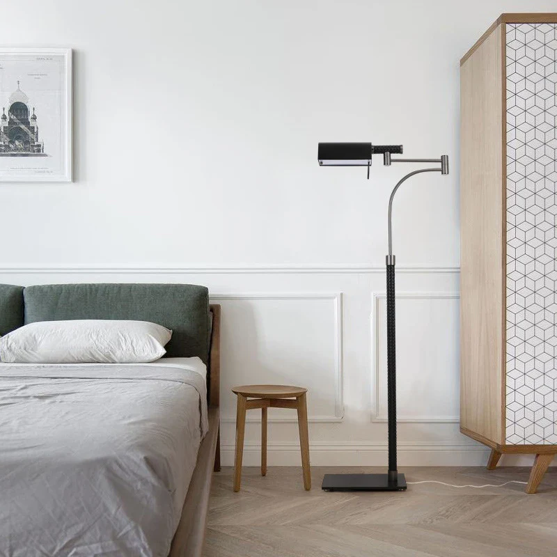 Lampadaire Led post-moderne en cuir de Style américain - Image 4