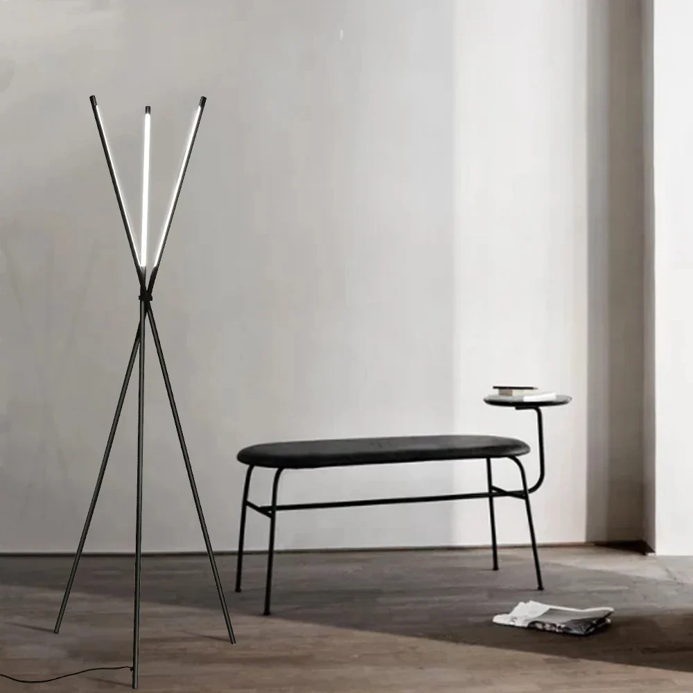 lampadaire led trépied style nordique pour lecture et intérieur - Image 2