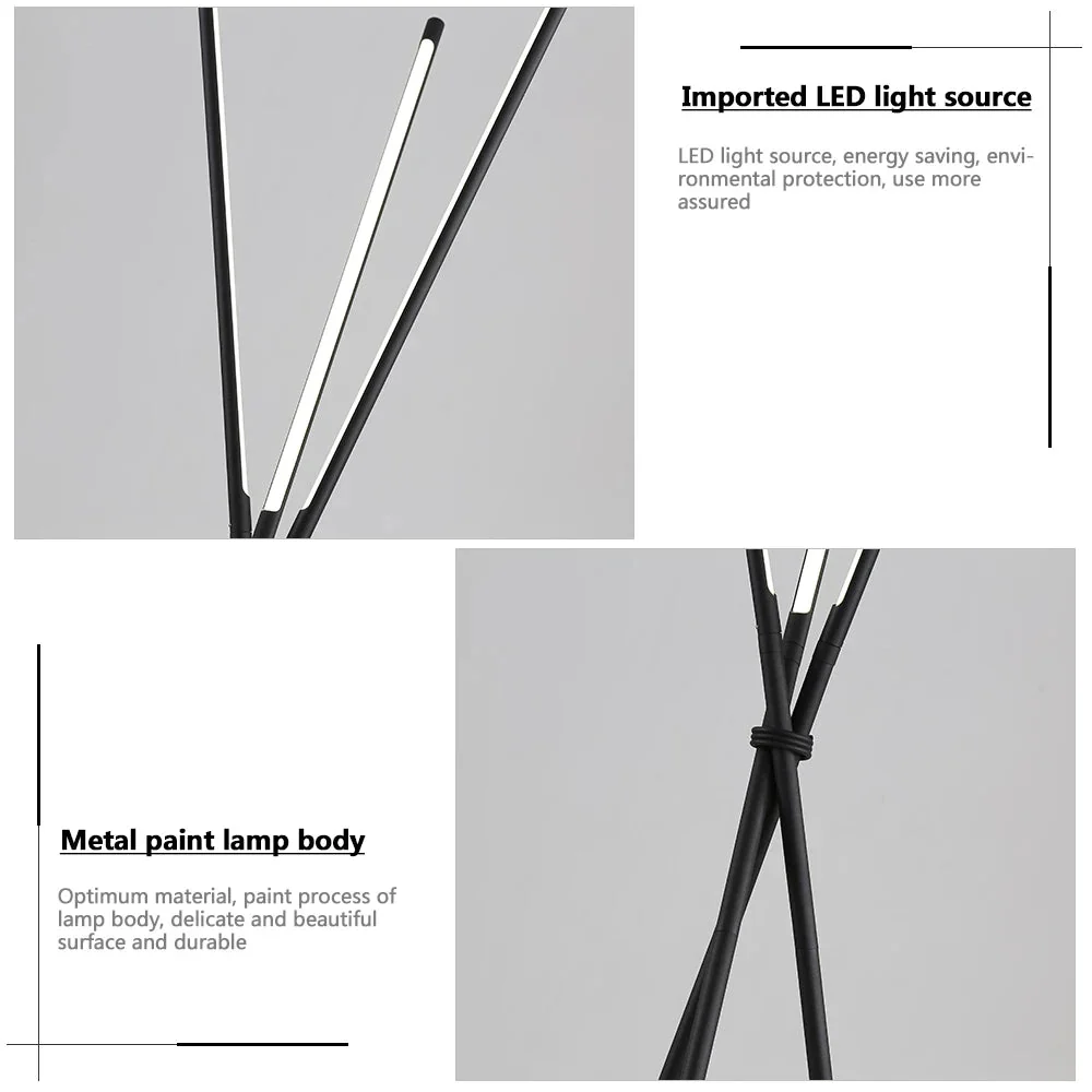 lampadaire led trépied style nordique pour lecture et intérieur - Image 6