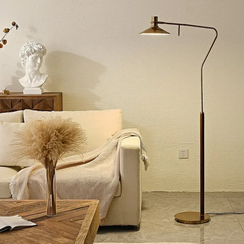 lampadaire moderne en bois massif pour décoration rétro à LED - Image 8