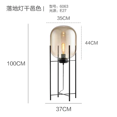 lampadaire moderne nordique en fer et verre pour décoration maison - Image 13