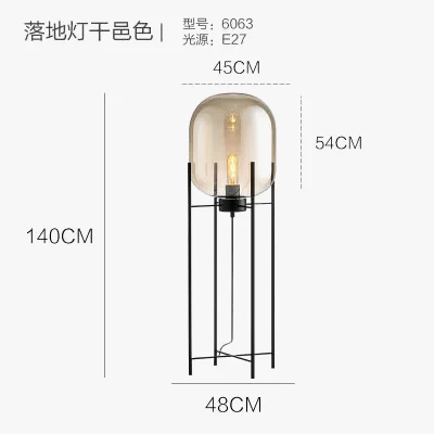lampadaire moderne nordique en fer et verre pour décoration maison - Image 8