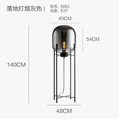 lampadaire moderne nordique en fer et verre pour décoration maison - Image 9