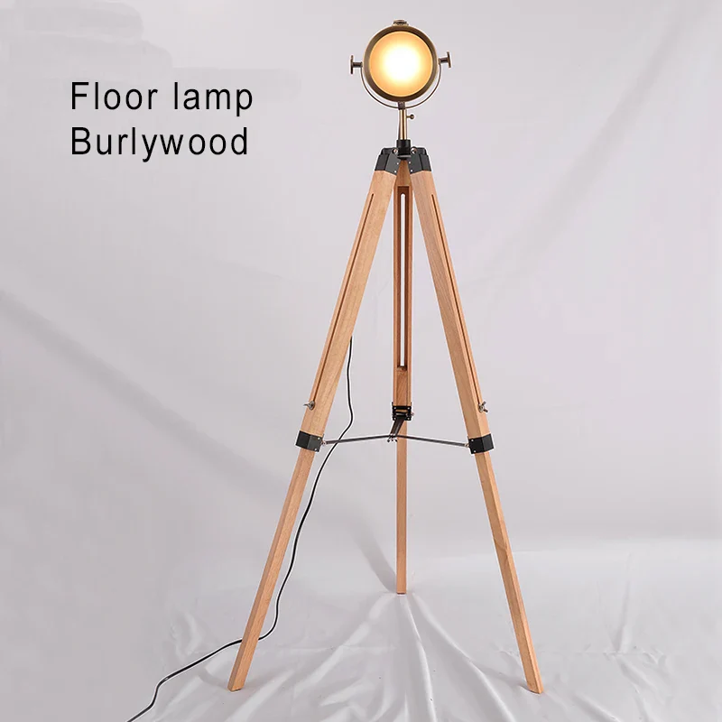 lampadaire nordique LED en bois massif pour intérieur moderne - Image 7