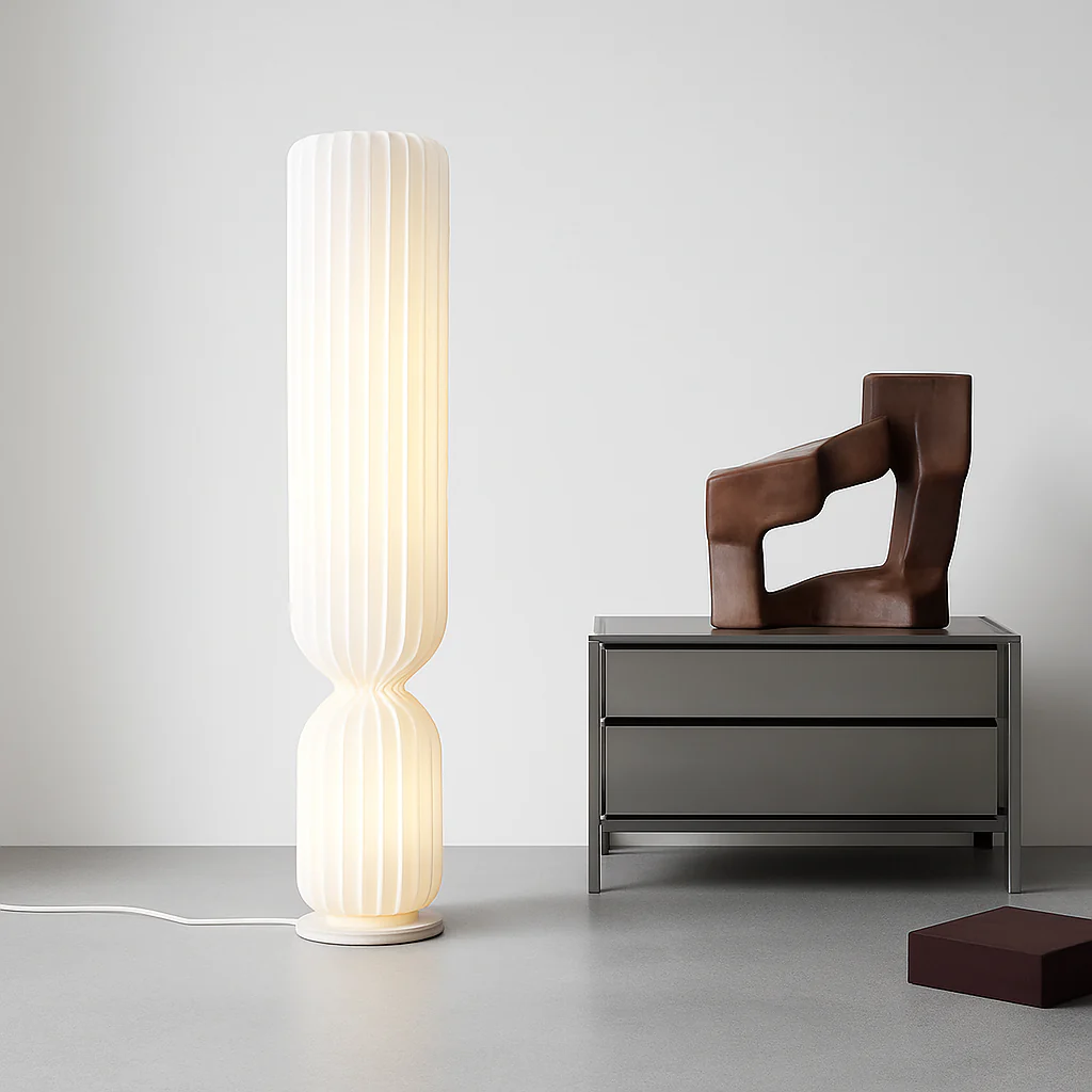 lampadaire plissé nordique en tissu pour décoration intérieure - Image 3