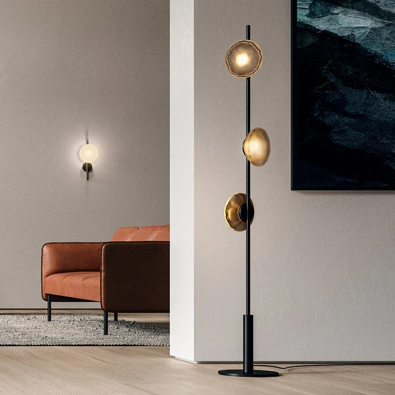 lampadaire postmoderne ceto lampe de sol design en verre et led - Image 3