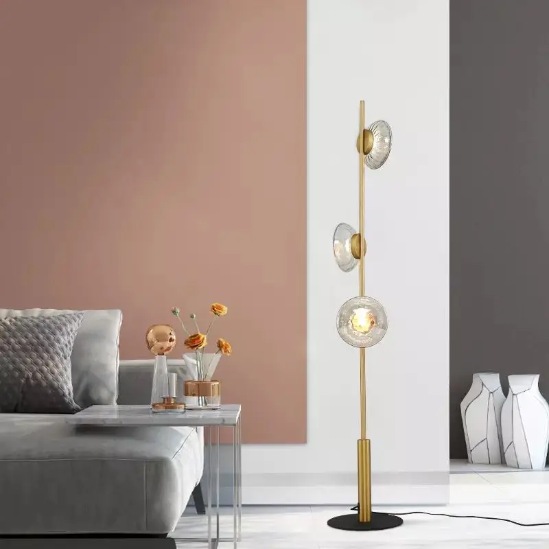 lampadaire postmoderne ceto lampe de sol design en verre et led - Image 4