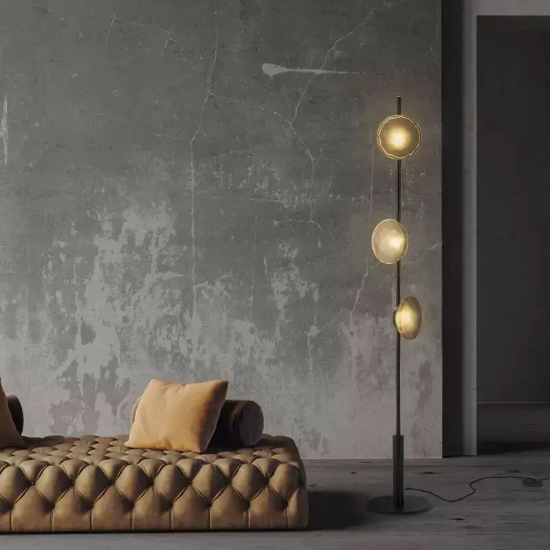 lampadaire postmoderne ceto lampe de sol design en verre et led - Image 5