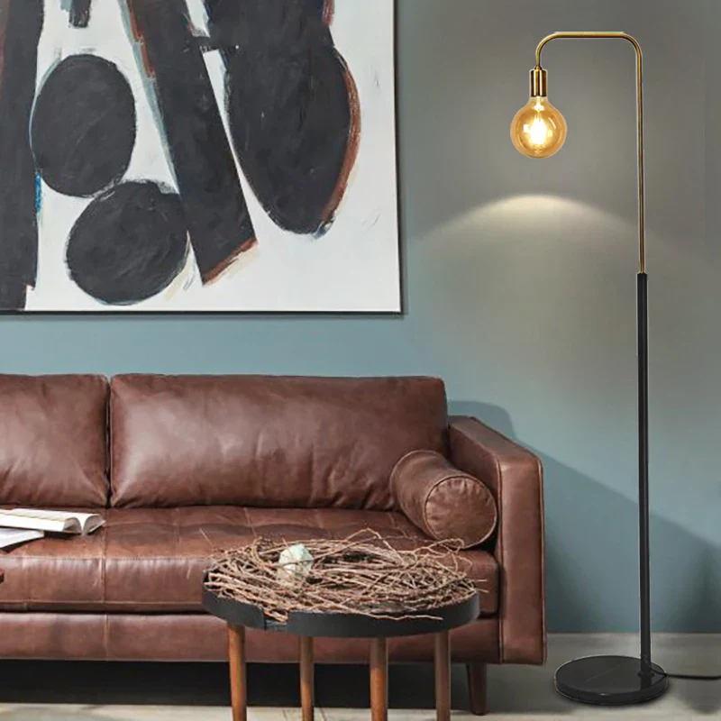 lampadaire rétro en laiton led au design créatif minimaliste - Image 3