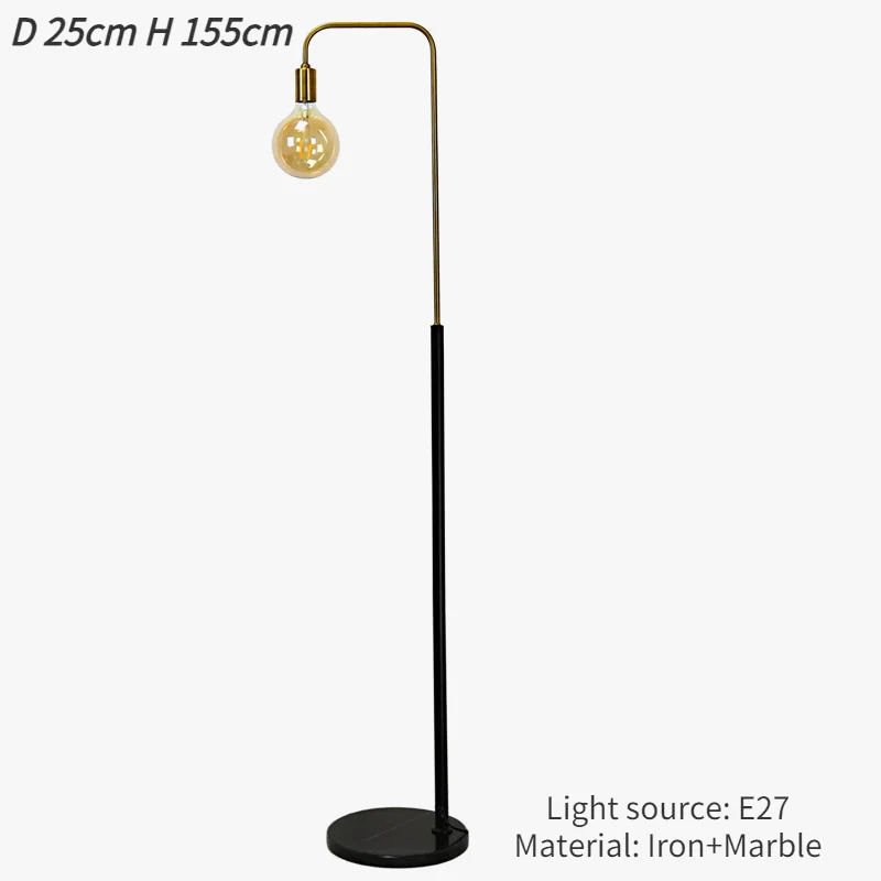lampadaire rétro en laiton led au design créatif minimaliste - Image 7