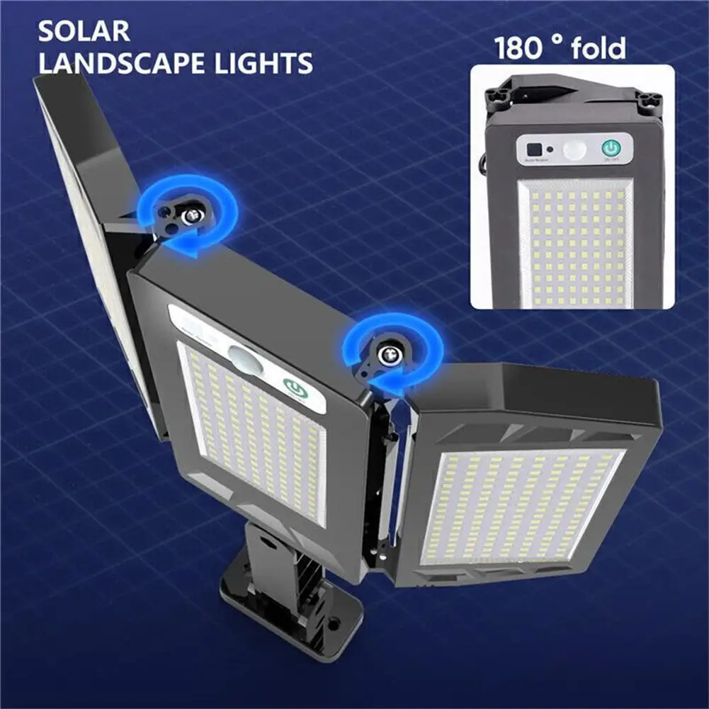 lampadaire solaire 384 led étanche avec capteur et télécommande - Image 3