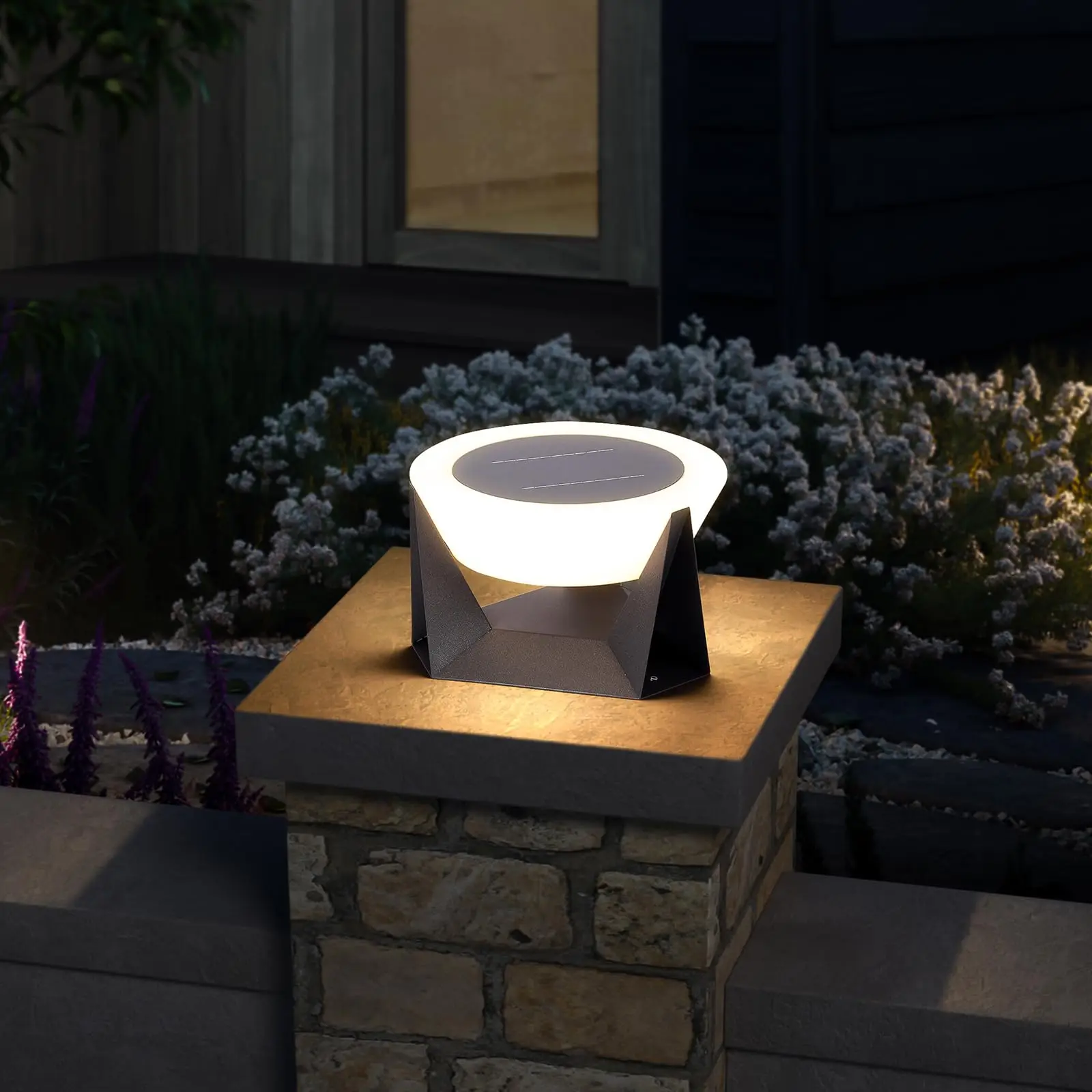 lampadaire solaire moderne pour jardin et terrasse