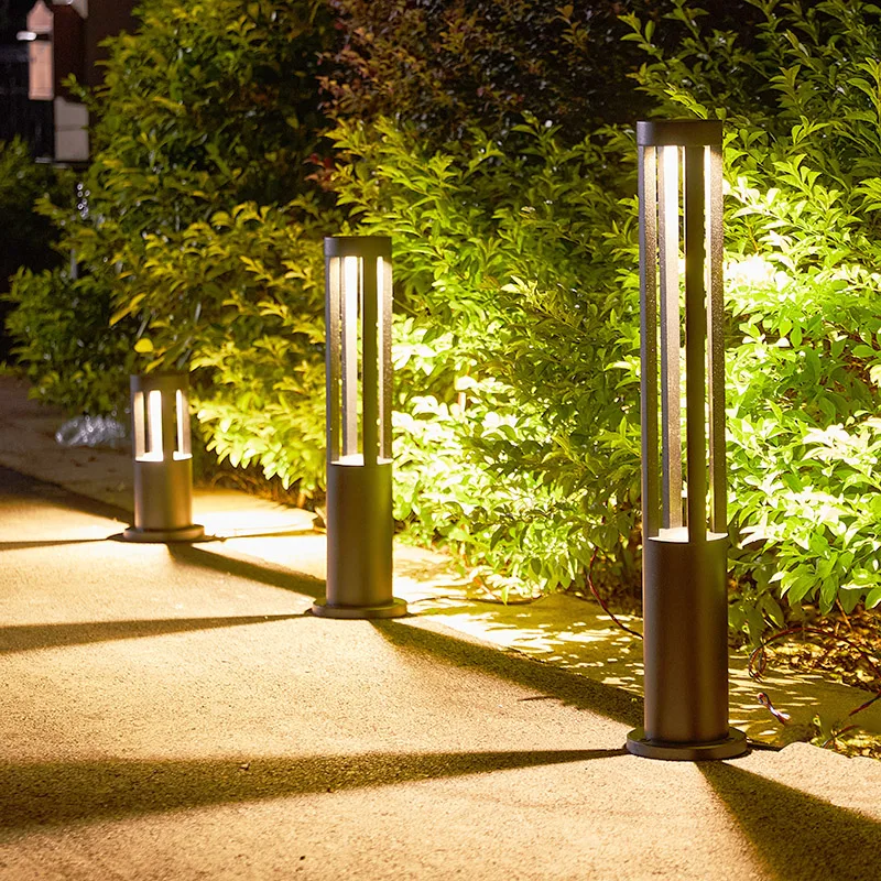 Lampe à gazon extérieure moderne en aluminium porche jardin étanche IP54 extérieur pelouse lumière cour pelouse paysage lumières pelouse lampe - Image 2