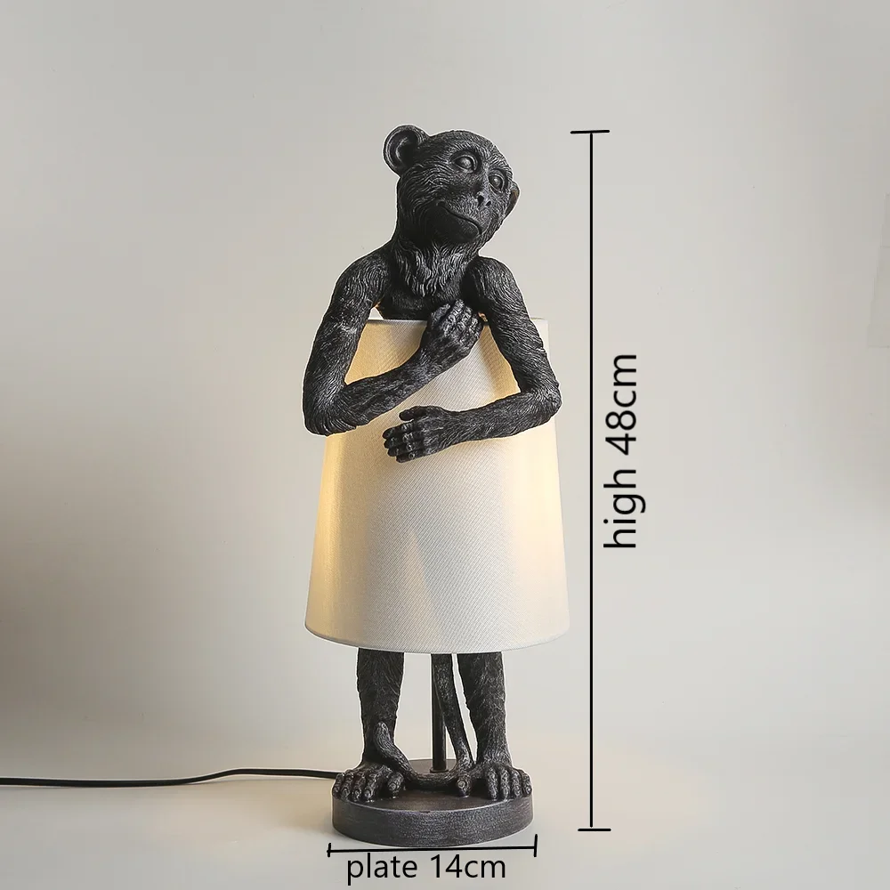 lampe à poser en résine design singe rétro pour éclairage décoratif - Image 7