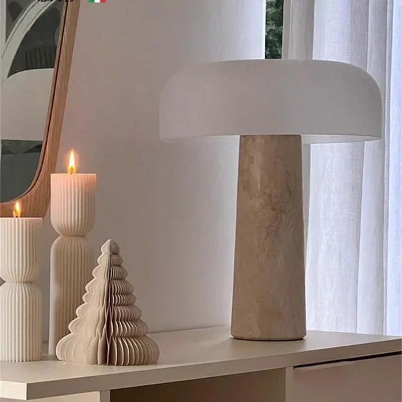 lampe à poser en travertin naturel design créatif pour décoration intérieure - Image 2